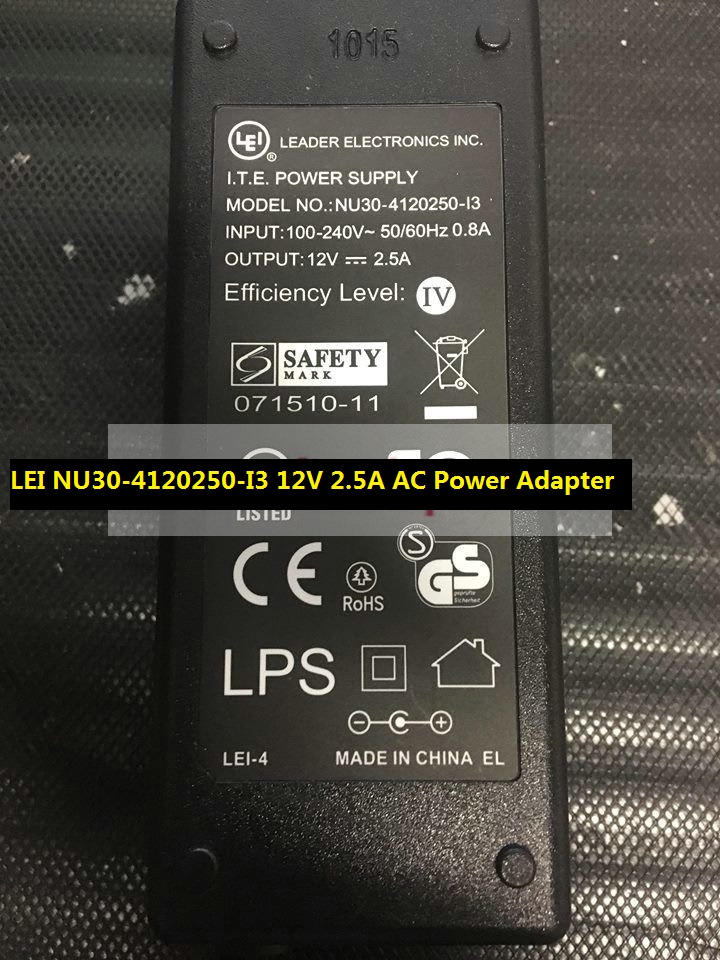 *Brand NEW* Genuine LEI NU30-4120250-I3 12V 2.5A AC Power Adapter Motorola 539838-001-00 - Click Image to Close